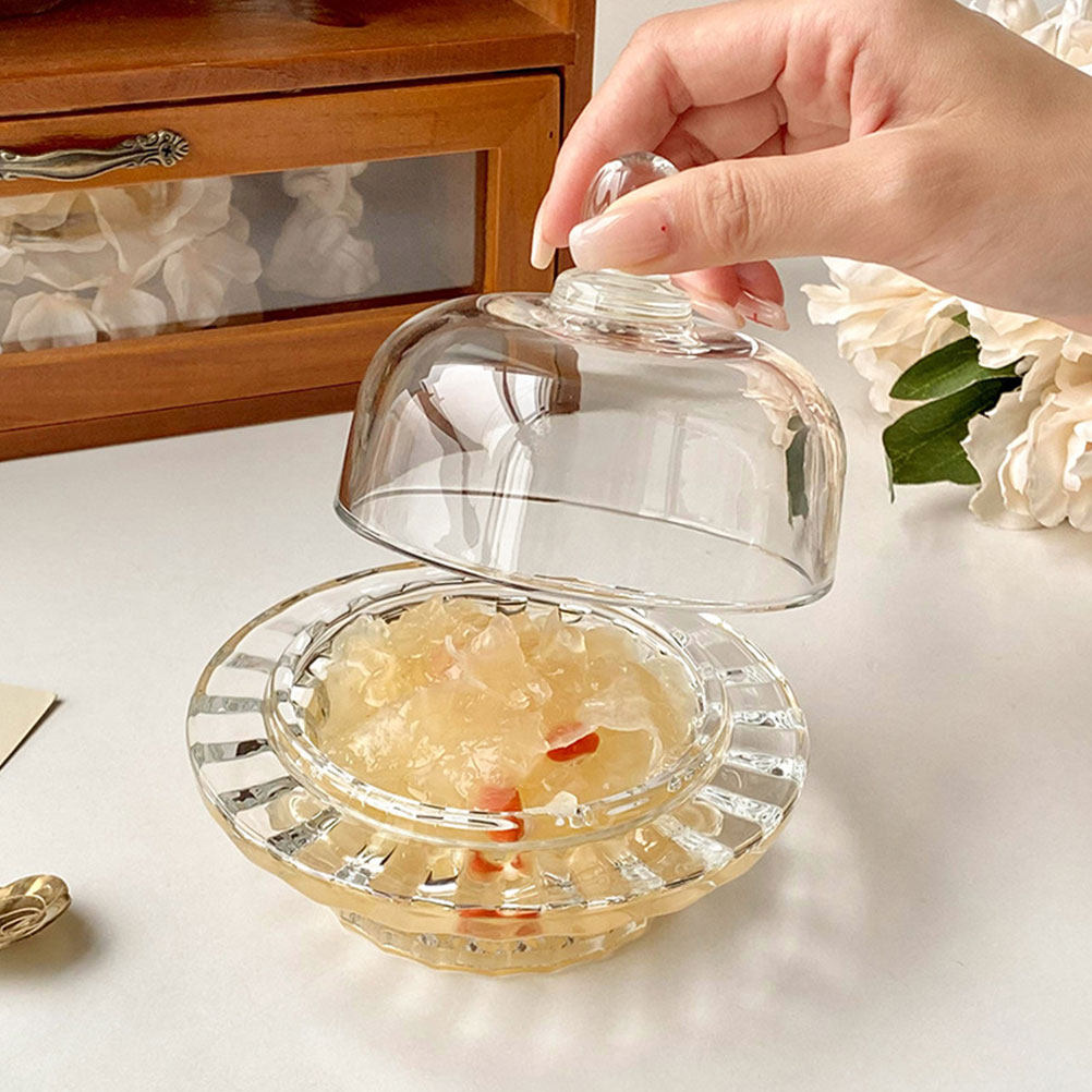 Food Snacks Party - Clear Thick Glass Dessert Bowl with