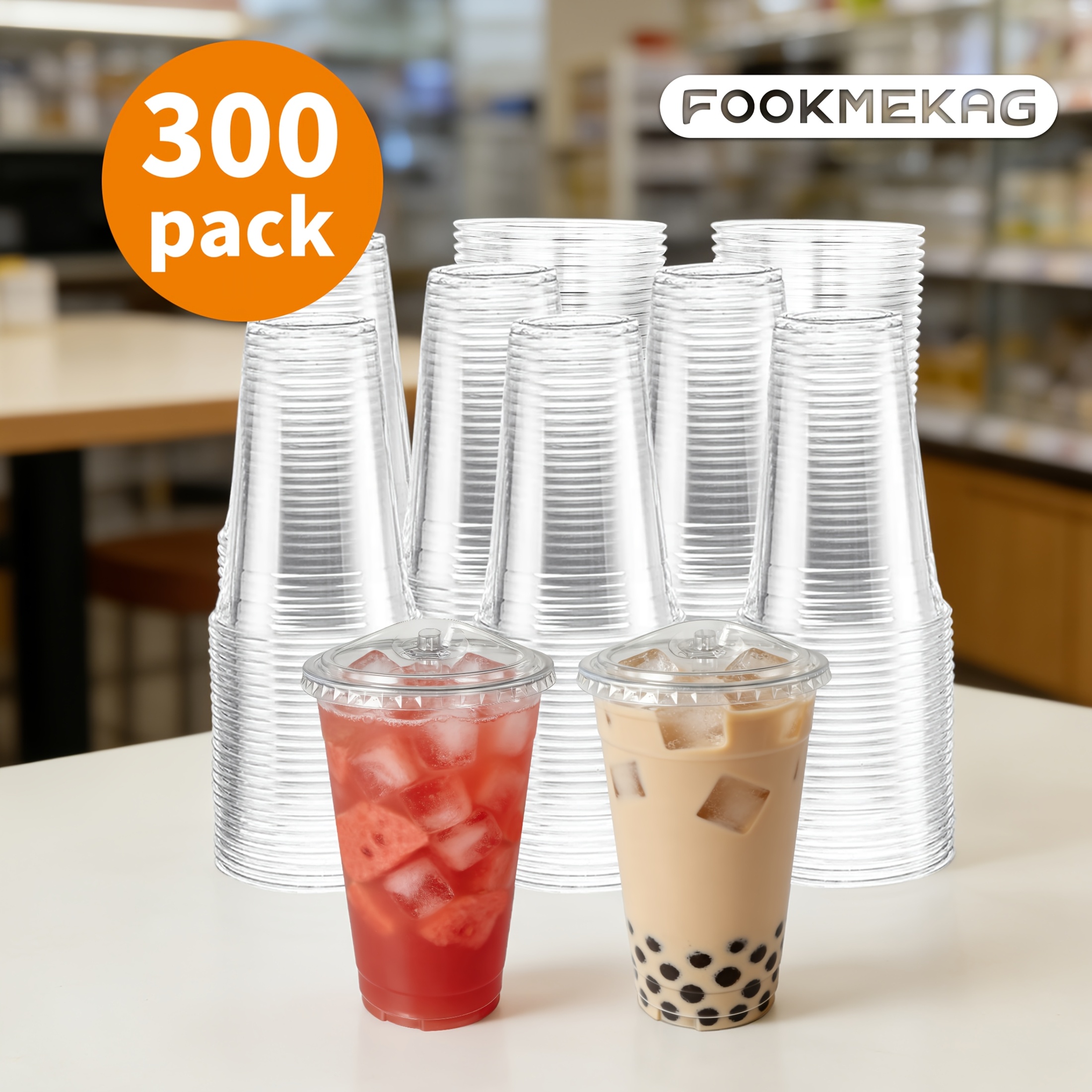 Food & Snacks Colouring Book - Fun-Sized Transparent Plastic Cups – 300-Pack,
