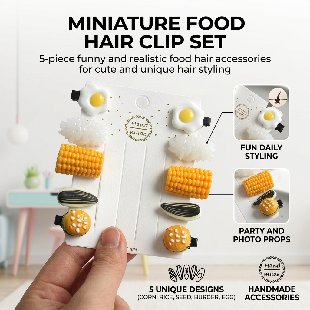 Mini Food Hair Clips Set Reali - Food Snacks Party recensie en prijs
