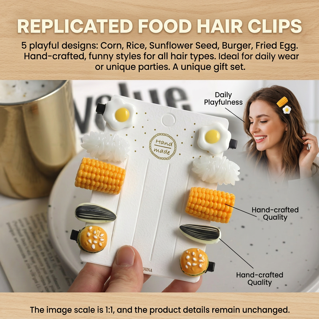 Mini Food Hair Clips Set Reali - Food Snacks Party recensie en prijs