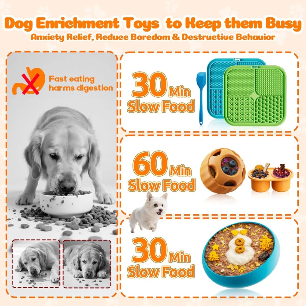 Dog Enrichment Toys 6 Pack Lic - Peanut Butter Snack recensie en prijs