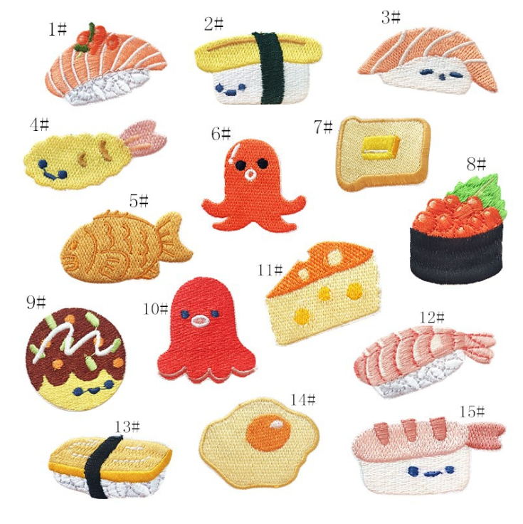 10 Pcs Embroidery Patch Popula - Food Snacks Pictures recensie en prijs