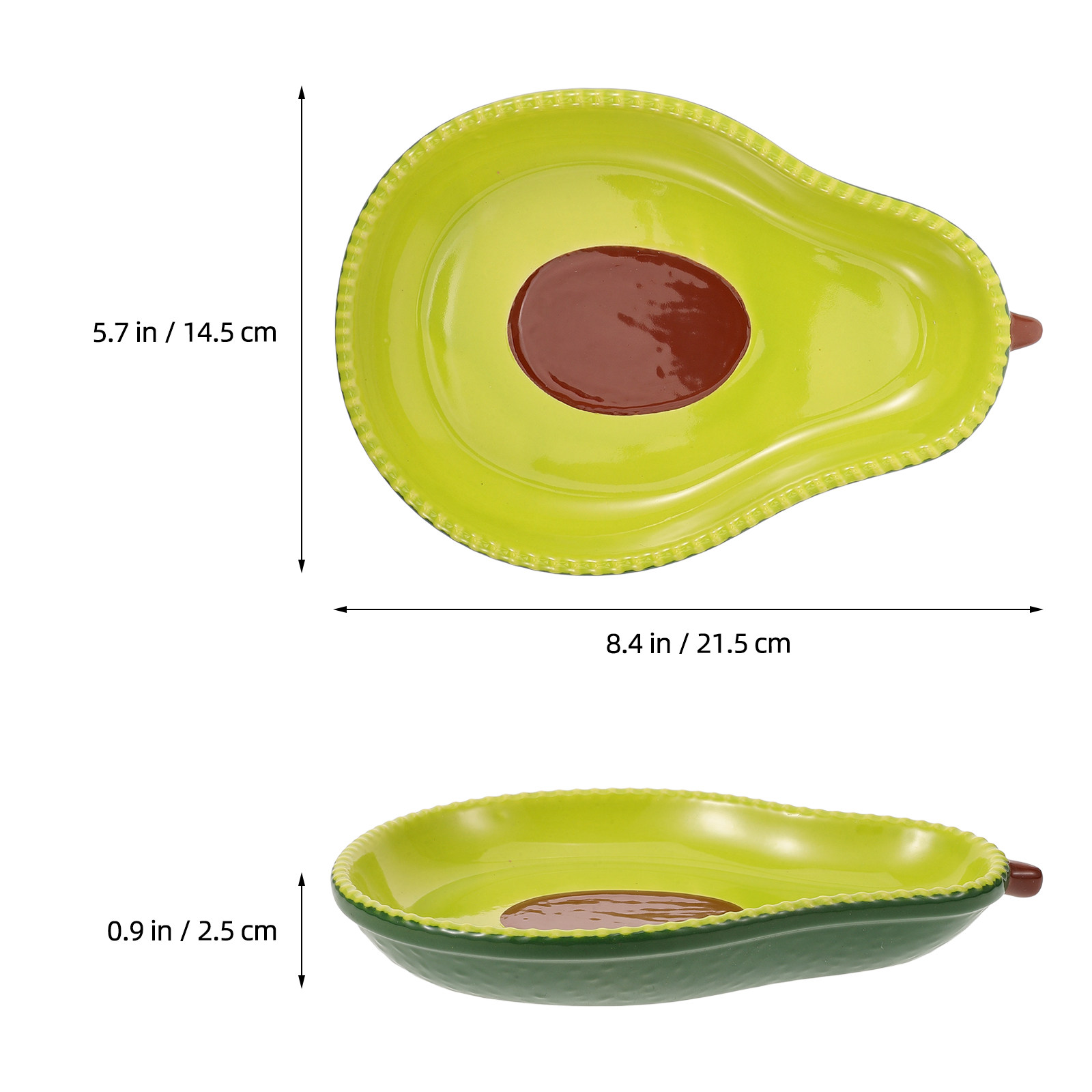 Avocado Shaped Ceramic Plate F - Food Snacks Party recensie en prijs