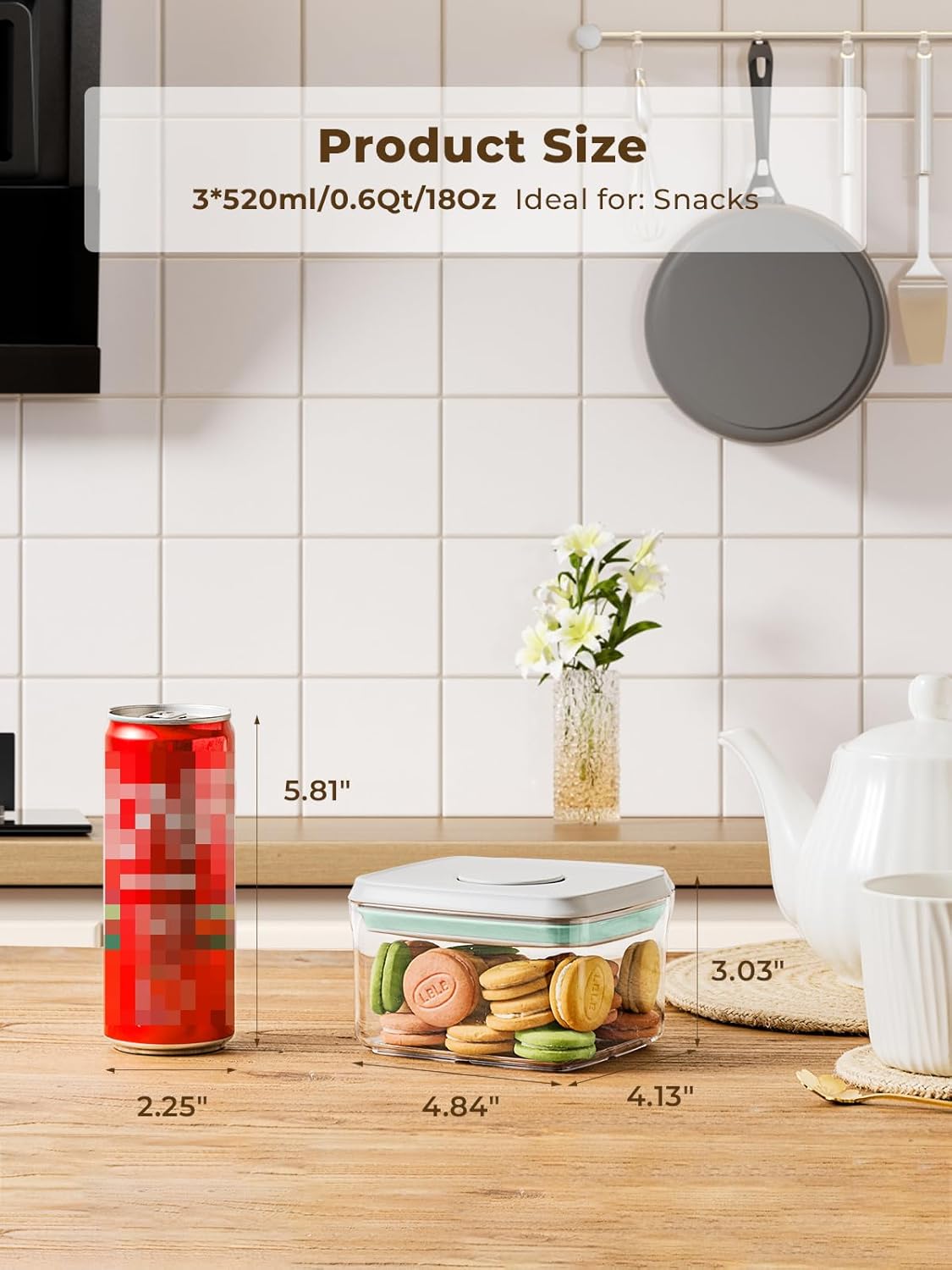 0.6 Qt Pop Containers - 3 Pack - Qt Food Snacks recensie en prijs