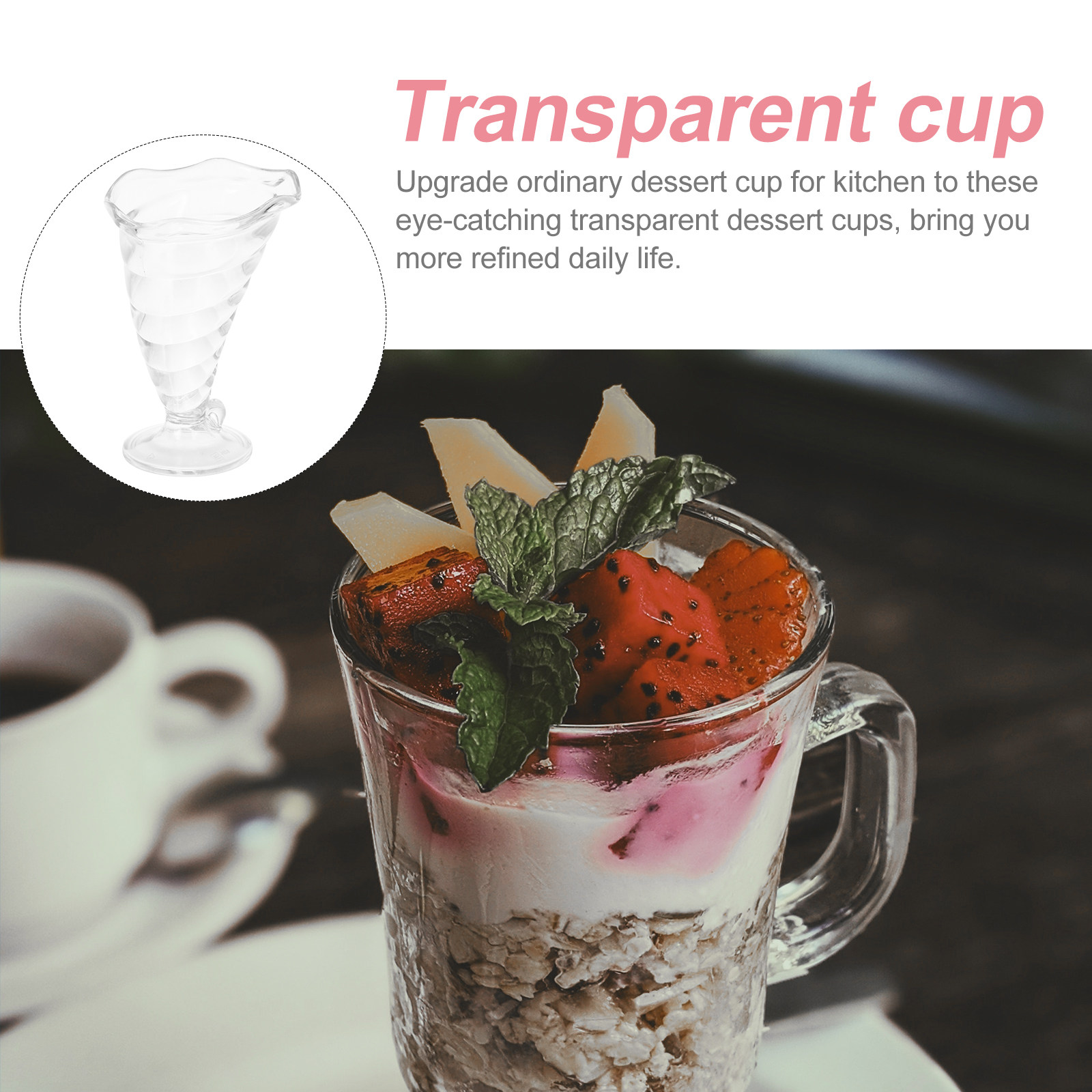 340Ml Transparent Dessert Cup  - Food Snacks Party recensie en prijs