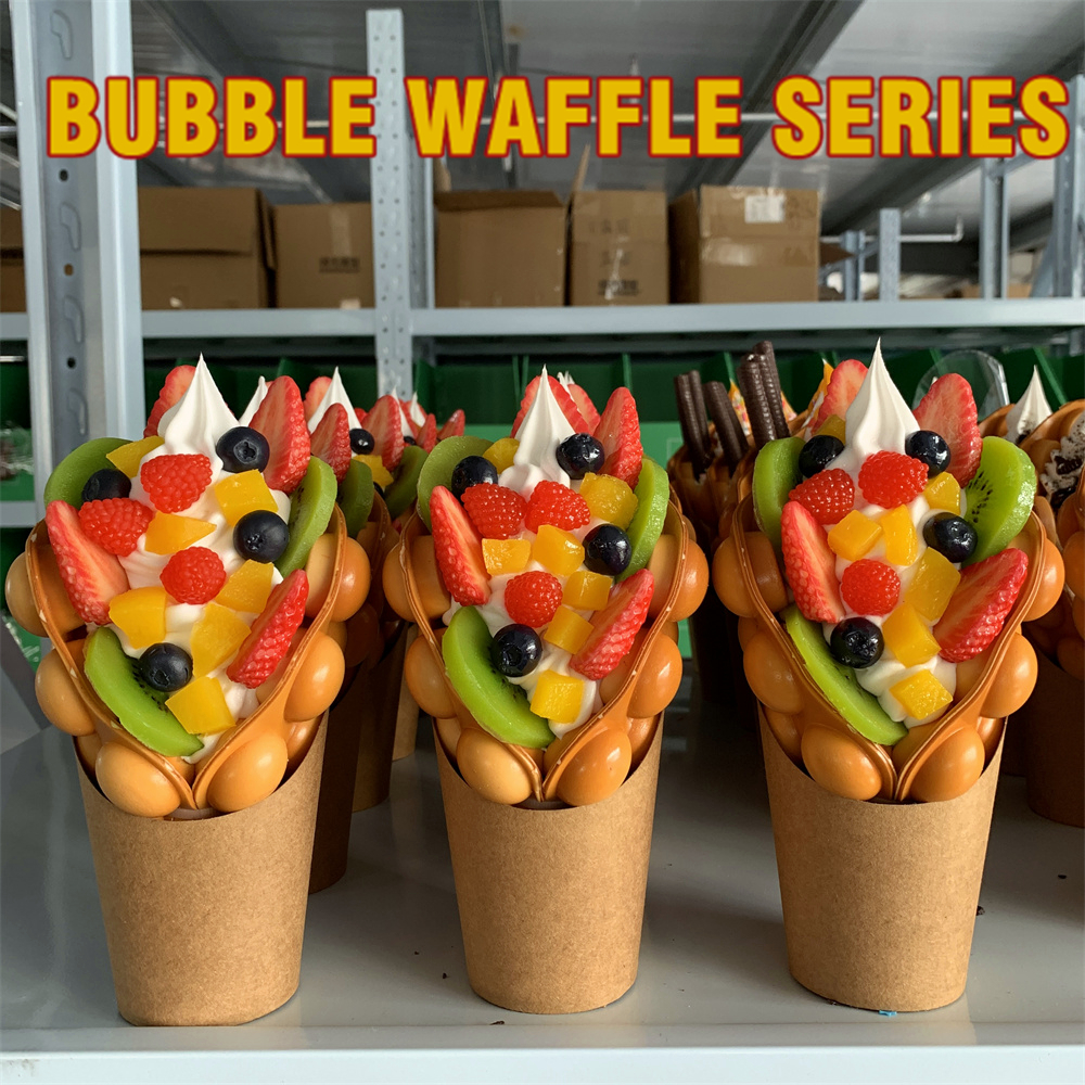 Ice Cream Bubble Waffle Model  - Food Snacks Order recensie en prijs